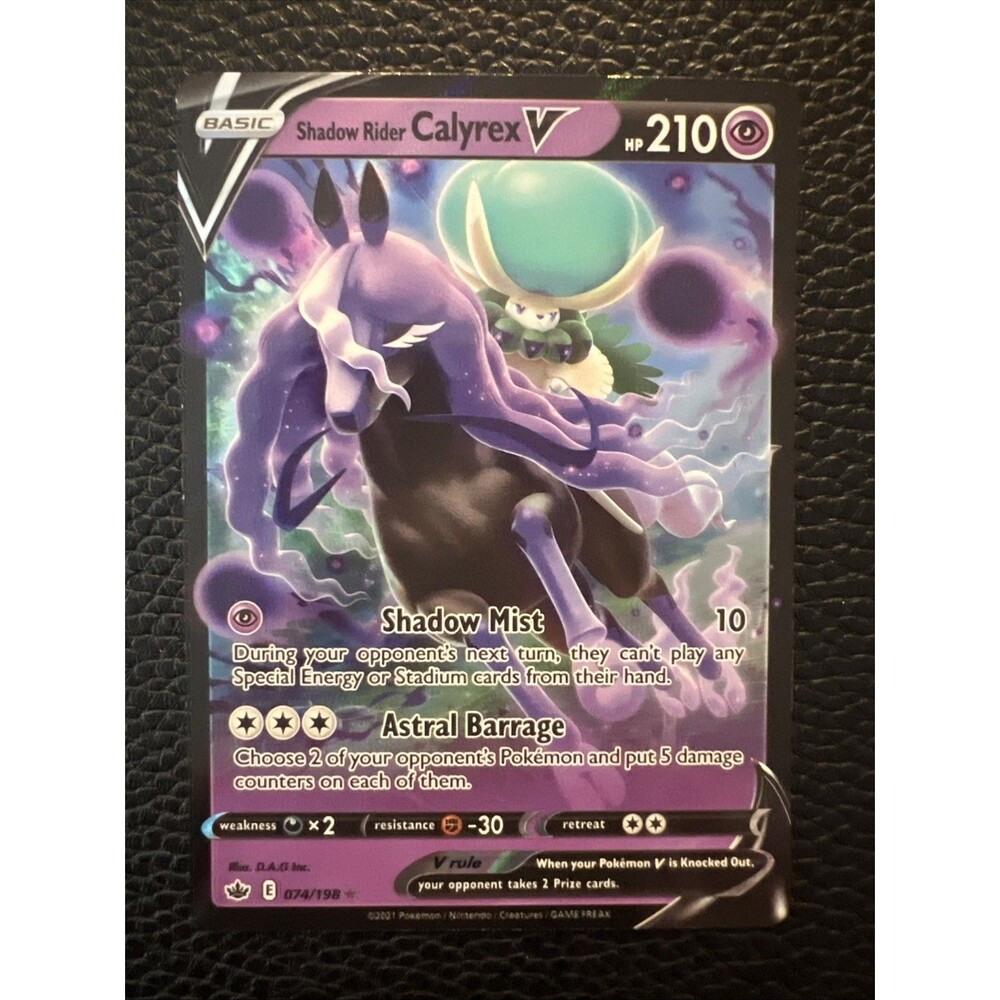 Shadow Rider Calyrex V 074/198 Swsh06: Sword & Shield - Chilling Reign Holo